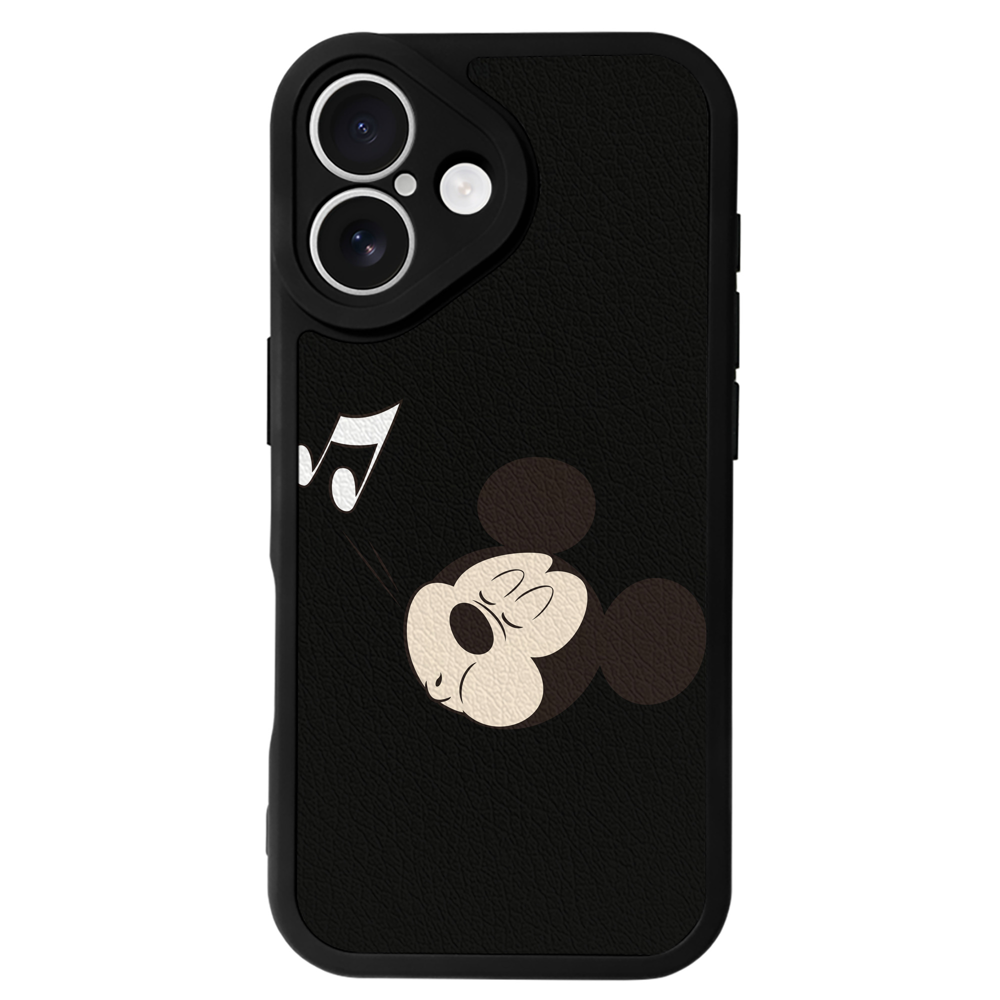 （画像用） ミッキーマウス Mickey Mouse 【iPhone 16シリーズ対応】シリコンスマホケース（レザー調） 材質：シリコン